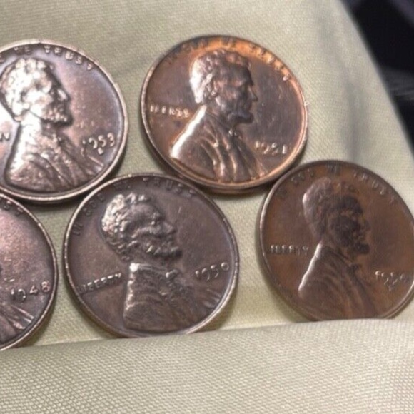 6 Lincoln Wheat Pennies -1949-1950-1951-1952-1953-1954 7-Coin Set / Circulated - Picture 2 of 8